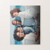 Familienaam & aangepaste foto legpuzzel (Verticaal)