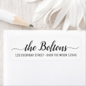 Familienaam Aangepaste kalligrafie Modern Letterty Etiket (Insitu)