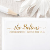 Familienaam Aangepaste kalligrafie Modern Letterty Etiket (Insitu)