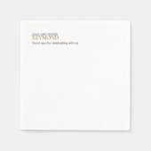 Familienaam / Achternaam met aangepaste woorden Servet (Voorkant)