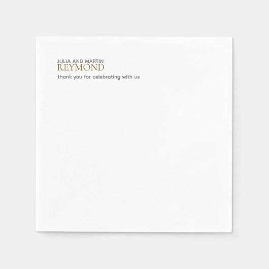 Familienaam / Achternaam met aangepaste woorden Servet (Voorkant)