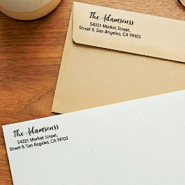 Familienaam & Adres | Fancy Retouradres Zelfinktende Stempel
