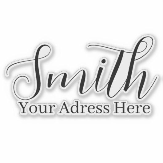 Familienaam & Adres - Gepersonaliseerde mailbox Sticker (Voorkant)