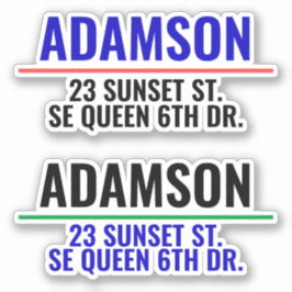 Familienaam & Adres - Gepersonaliseerde mailbox Sticker