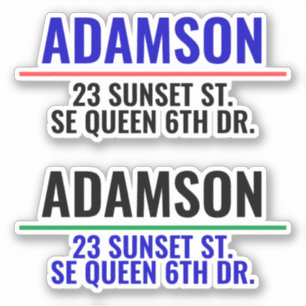 Familienaam & Adres - Gepersonaliseerde mailbox Sticker