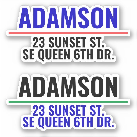 Familienaam & Adres - Gepersonaliseerde mailbox Sticker (Voorkant)