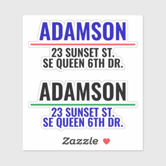 Familienaam & Adres - Gepersonaliseerde mailbox Sticker (Vel)