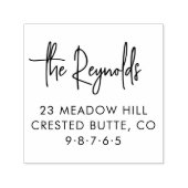 Familienaam & Adres van het Huis Modern Adres van  Zelfinktende Stempel (Design)