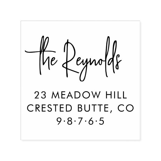 Familienaam & Adres van het Huis Modern Adres van  Zelfinktende Stempel (Design)