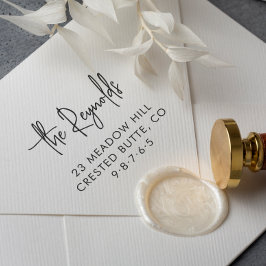 Familienaam & Adres van het Huis Modern Adres van  Zelfinktende Stempel