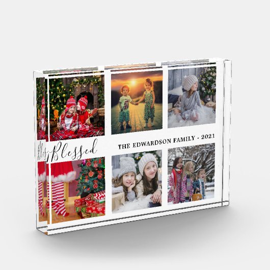 Familienaam Afgezaagd script voor het samenvoegen Fotoblokken (Links)