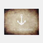 Familienaam Anchor Scroll Deurmat (Voorkant)