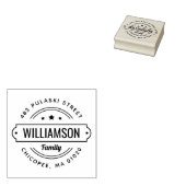 Familienaam Badge Retouradres Stempel (Gestempeld)