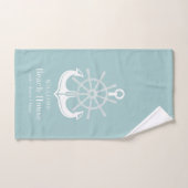 Familienaam Beach House Nautical Anker Bad Handdoek (Handdoek)