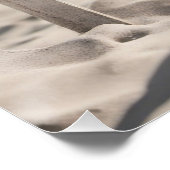 Familienaam Beach House Sign Foto Retro Perfect Poster (Hoek)