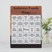 Familienaam Bingo en Reunion Sunset Photo (Staand voorkant)