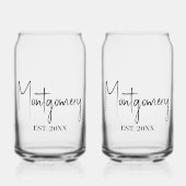 Familienaam Blikvorm Glas (Voorkant)