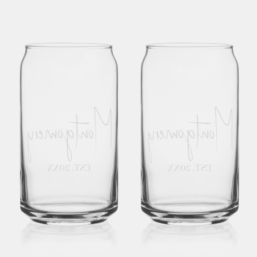 Familienaam Blikvorm Glas (Achterkant)