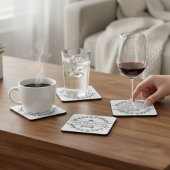 Familienaam bloemenkrans bier onderzetter