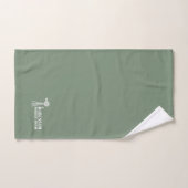 Familienaam Boerderij Rustic Windmill Sage Green Bad Handdoek (Handdoek)