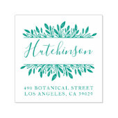 Familienaam Botanisch met de hand geschreven Terug Zelfinktende Stempel (Design)