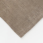 Familienaam Burlap Rustiek Fleece Deken (Hoek)