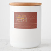 Familienaam Burnt Umber Recept Gezegden Cadeau Voedselcontainer Etiket (Voorkant)