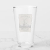 Familienaam Cabin Deer Pine Tree Forest Burlap Glas (Achterkant)