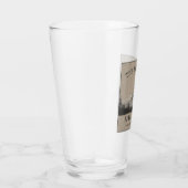 Familienaam Cabin Deer Pine Tree Forest Burlap Glas (Rechts)