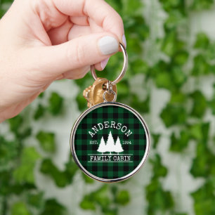 Familienaam Cabin Green Buffalo Plays Sleutelhanger