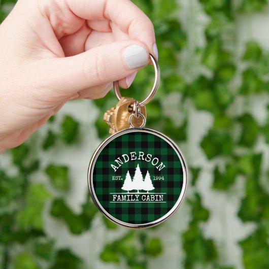 Familienaam Cabin Green Buffalo Plays Sleutelhanger (Hand)