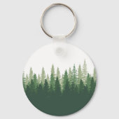 Familienaam Cabin Locatie Pine Tree Round Sleutelhanger (Achterkant)