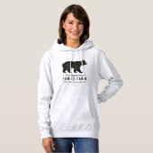 Familienaam Cabin Rustic Brown Black Beer Hoodie (Voorkant volledig)