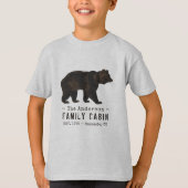 Familienaam Cabin Rustic Brown Black Beer T-shirt (Voorkant)