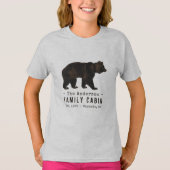 Familienaam Cabin Rustic Brown Black Beer T-shirt (Voorkant)