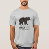 Familienaam Cabin Rustic Brown Black Beer T-shirt (Voorkant)