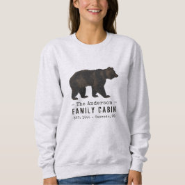 Familienaam Cabin Rustic Brown Black Beer Trui