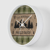 Familienaam Cabin Trees Sage Play Burlap (Hoek)