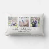 Familienaam Calligrafie Aangepaste Foto Collage Kussen (Voorkant)