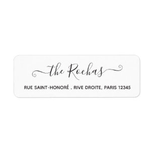 Familienaam Calligrafie Chic Script Simple Modern Etiket
