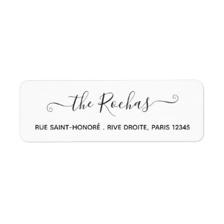 Familienaam Calligrafie Chic Script Simple Modern Etiket