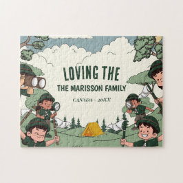Familienaam Camping Legpuzzel