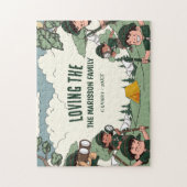 Familienaam Camping Legpuzzel (Verticaal)