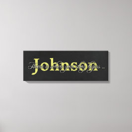 Familienaam Canvas Afdruk