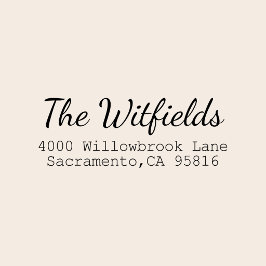 Familienaam Casual Script Retouradres Zelfinktende Stempel