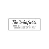 Familienaam Casual Script Retouradres Zelfinktende Stempel (Design)