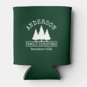 Familienaam Christmas Pines Green Blikjeskoeler (Voorkant)