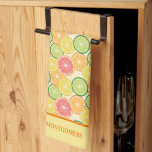 Familienaam Citrus Slices Theedoek<br><div class="desc">Deze keukenhanddoek is perfect voor een decor thuis of als geschenk. Punten in onze winkel koppelen.</div>