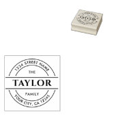 Familienaam | Creëer Uw eigen retouradres Rubberstempel (Gestempeld)