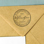 Familienaam | Creëer Uw eigen retouradres Rubberstempel